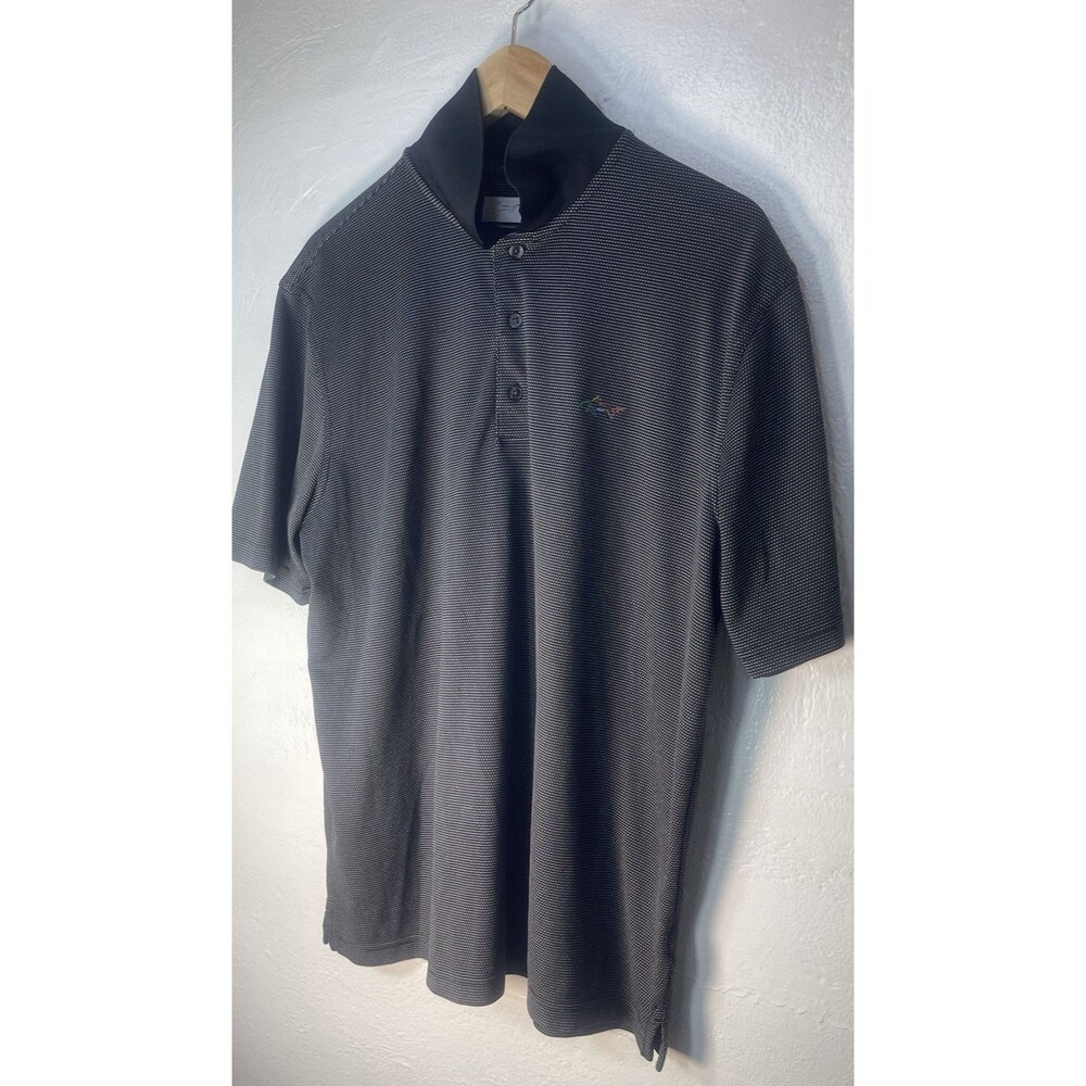 Greg Norman Polo Shirt Mens Large Gray Golf Casual Short Sleeve Athletic Classic